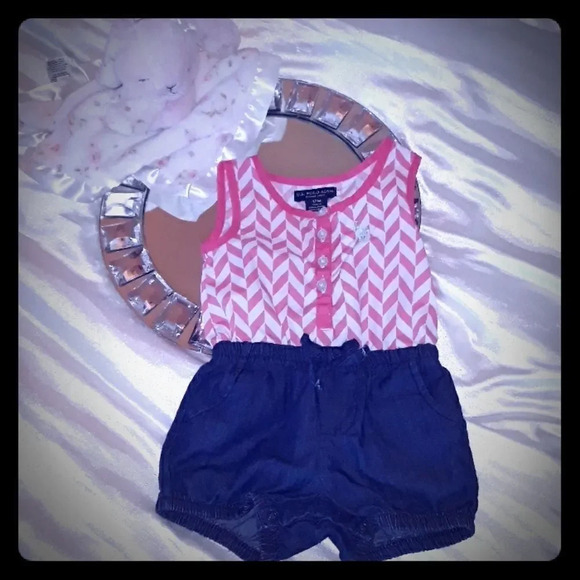 U.S. Polo Assn. Romper 12M - Picture 1 of 6